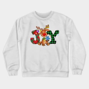 Christmas Joy Little Reindeer Xmas Vibes Merry Christmas Crewneck Sweatshirt